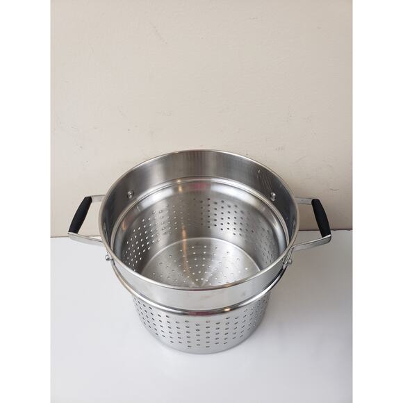 Calphalon Select 8qt Hard Anodized Nonstick Pan Pot Steamer Pasta Cooker Lit - Picture 6 of 10